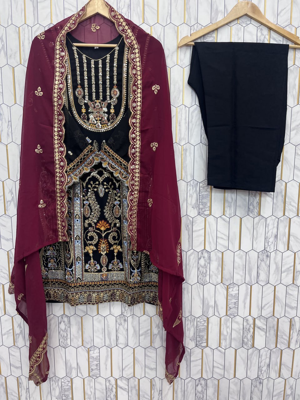 Zariya Festive Faux Georgette Suit Set