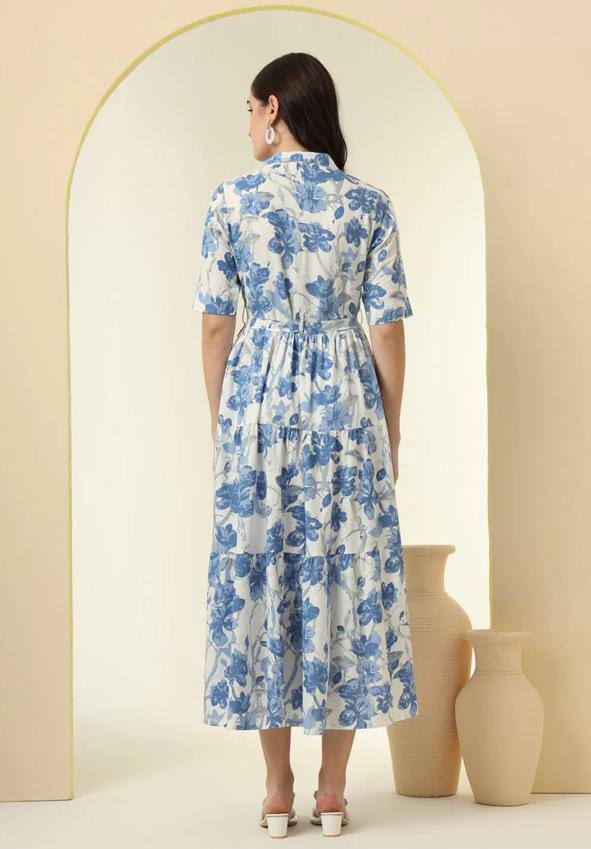 New Launching Western Kurti with Belt Sky Blue
