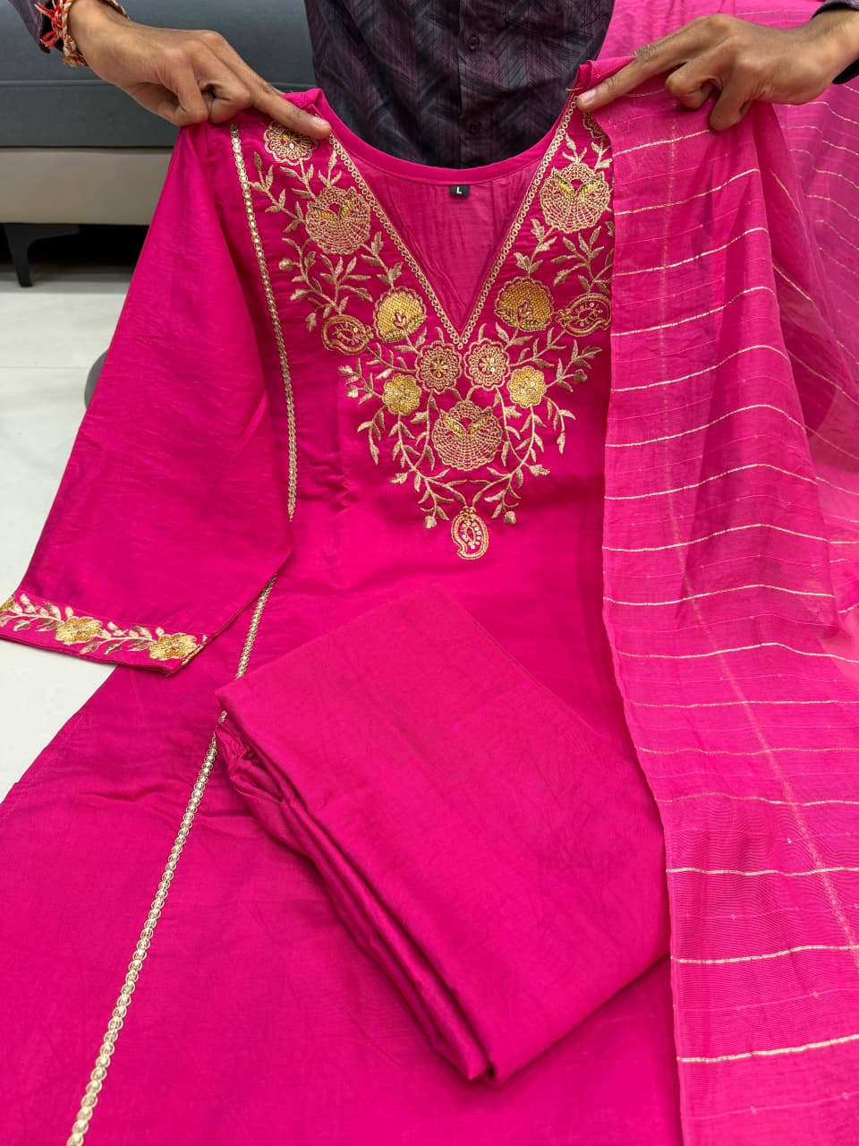 Pure Satori Silk Festive Suit Set