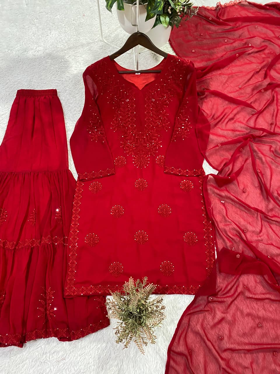 Designer Sequins Embroidered Sharara Set