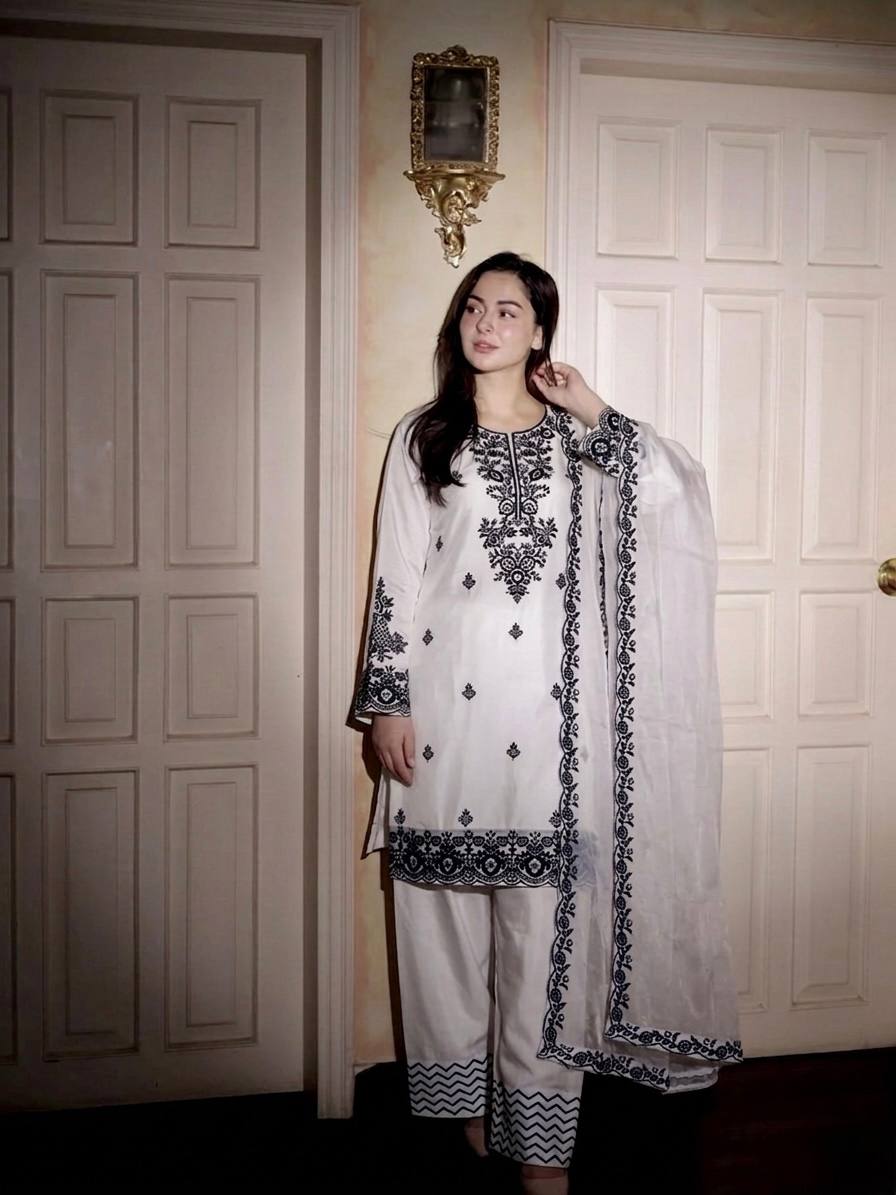 Rayon Embroidered Farshi Set
