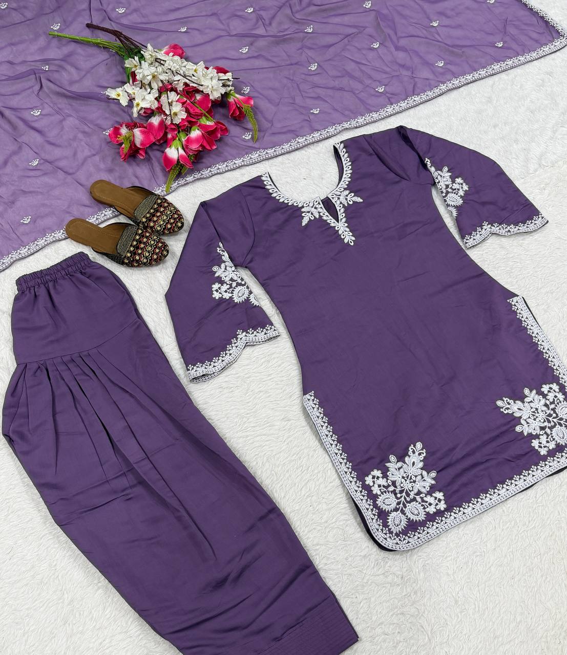 Roman Cotton Farshi Salwar Set