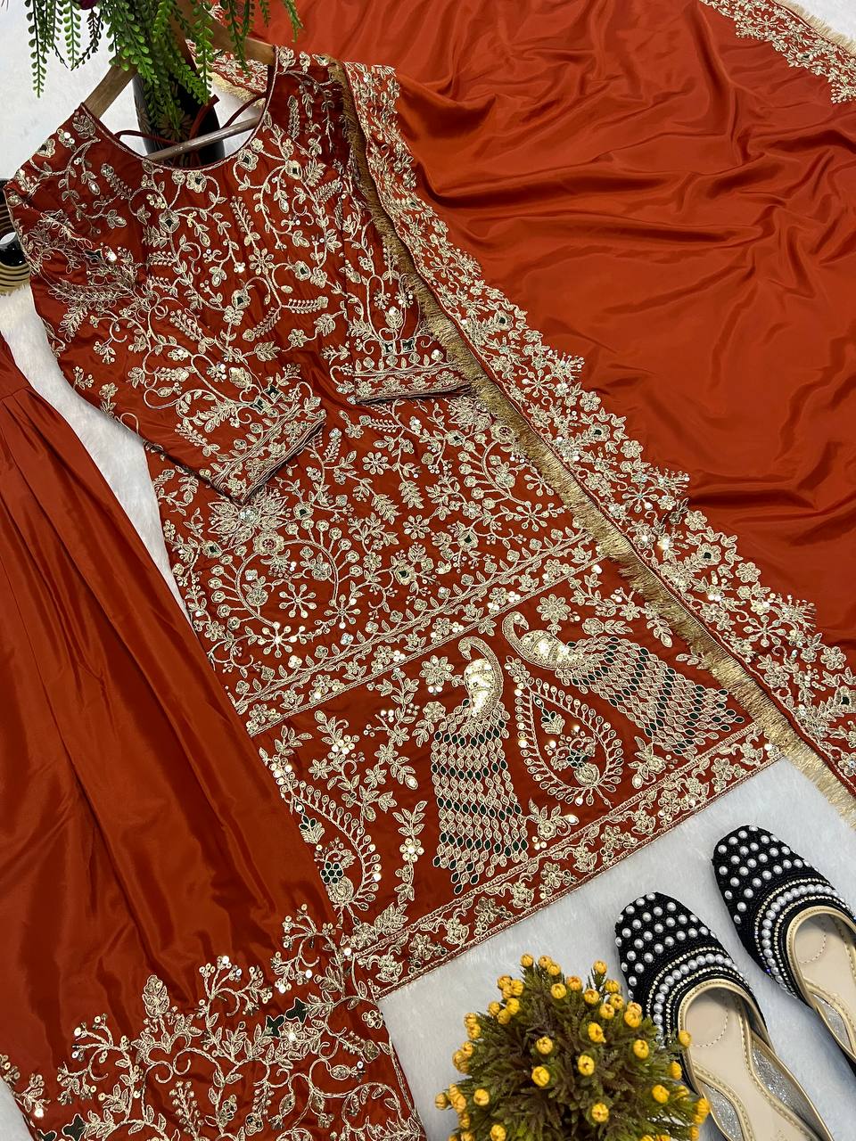 Heavy Crepe Silk Farshi Salwar Set