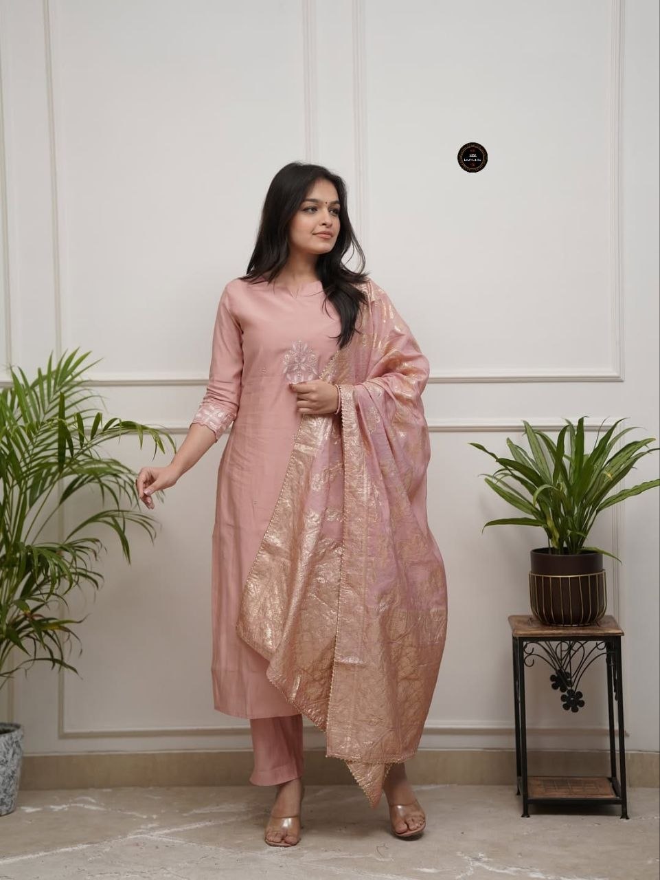 PV Chanderi Kurti Set
