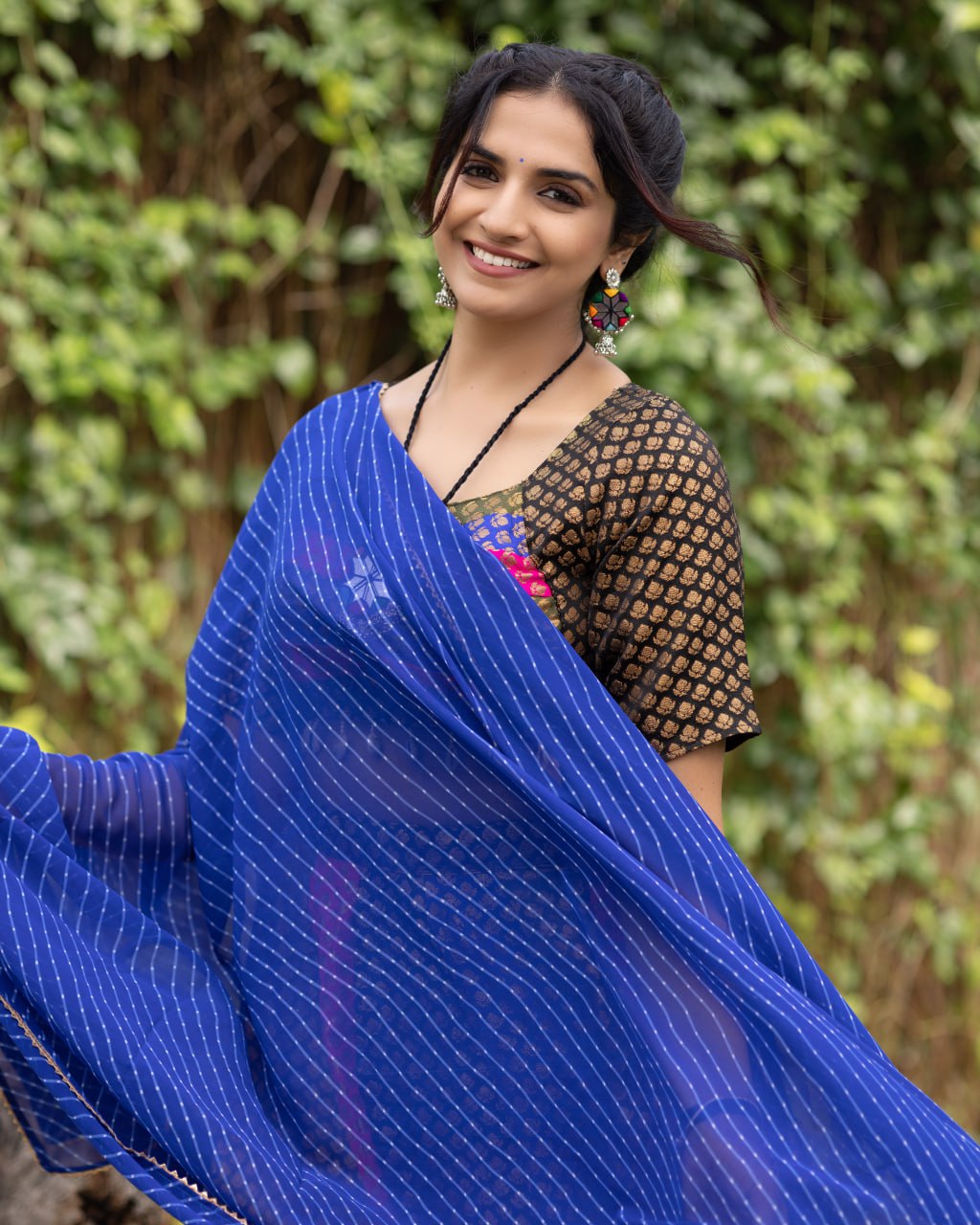 Soft Silk 4-Color Kali Lehenga Set with Leriya Dupatta