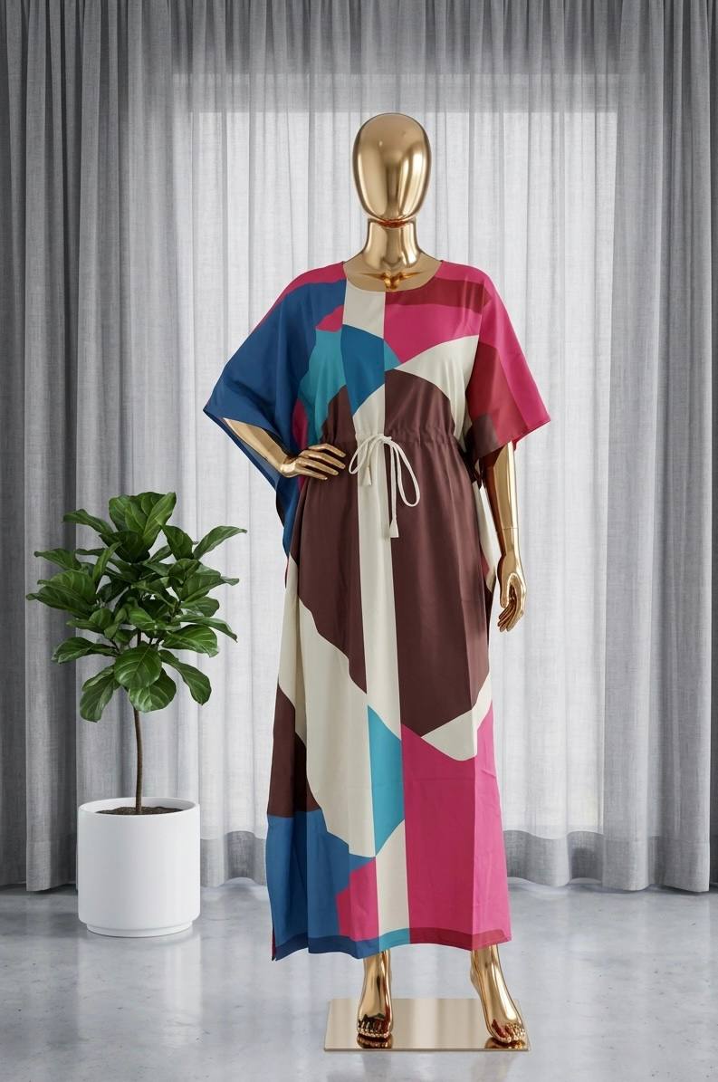 Printed French Crepe Kaftan