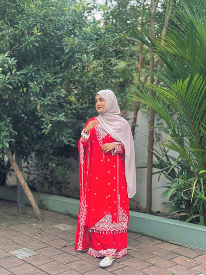 Embroidered Fox Georgette Suit Set