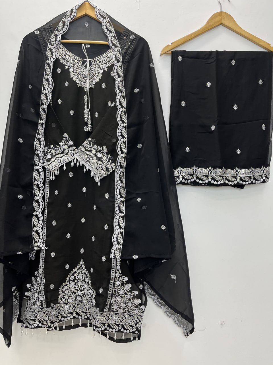 Embroidered Fox Georgette Suit Set