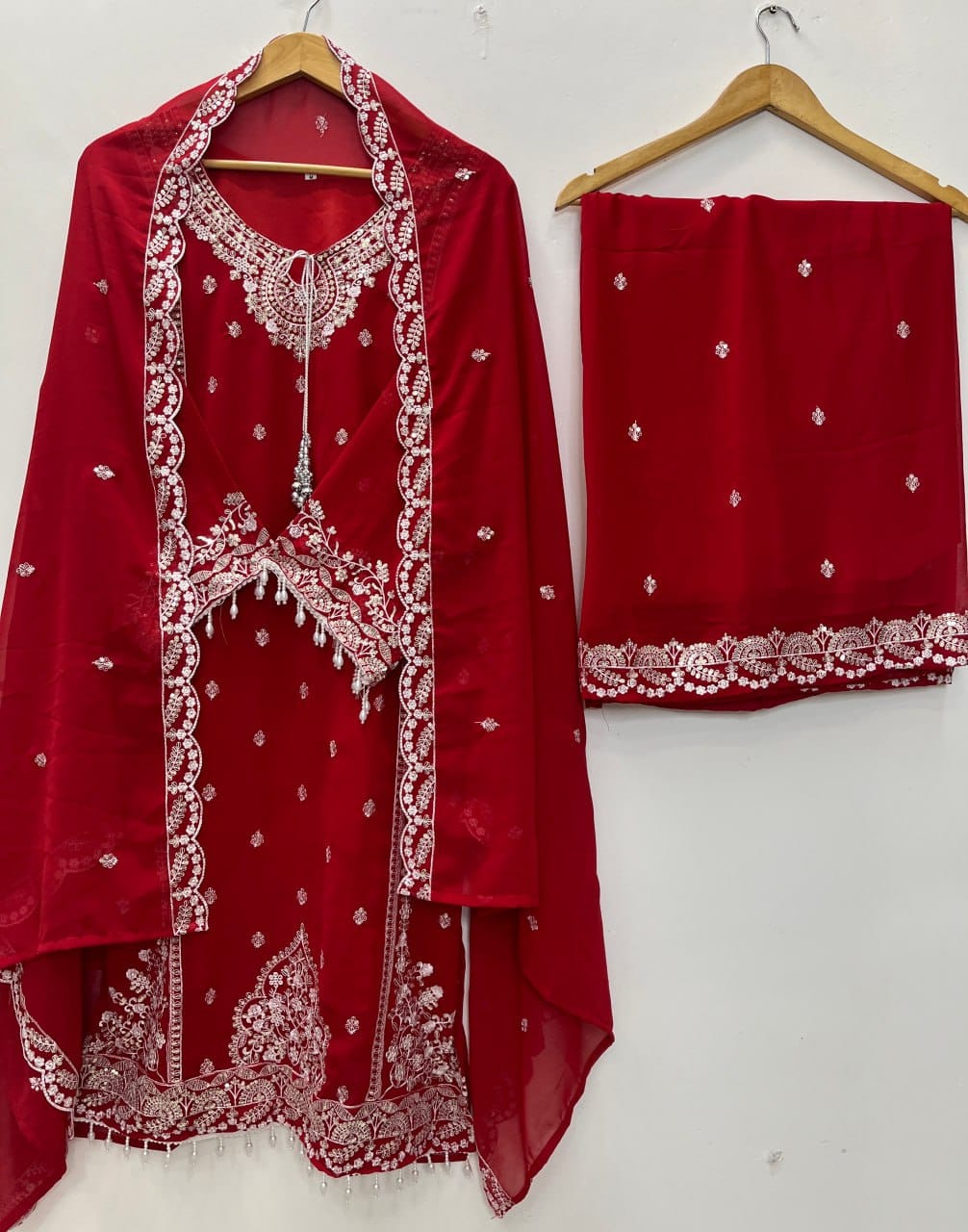 Embroidered Fox Georgette Suit Set