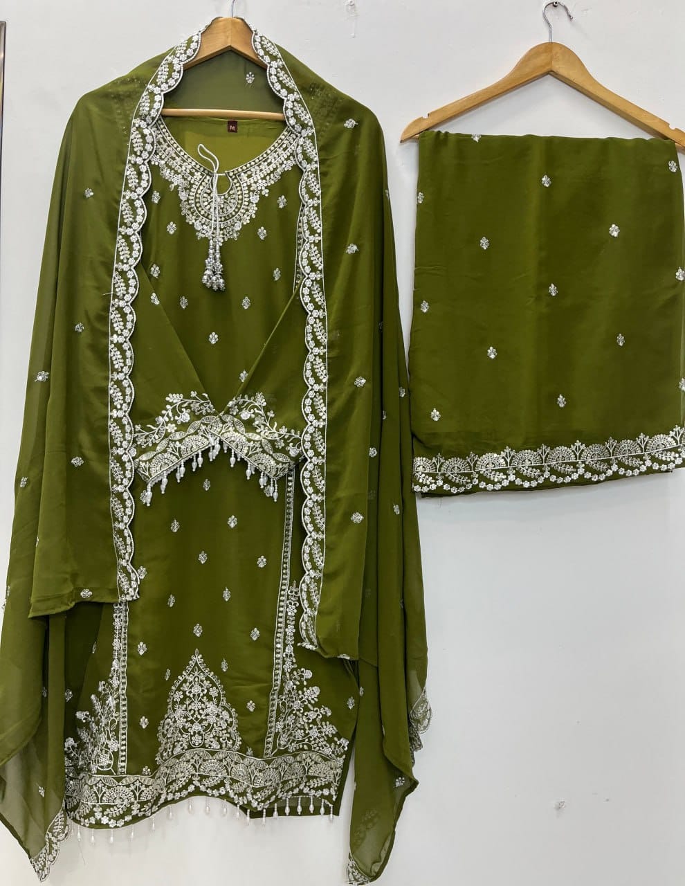 Embroidered Fox Georgette Suit Set