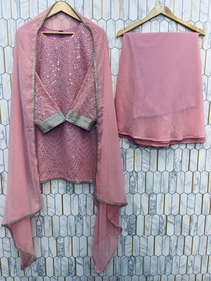 Meher Glow Faux Georgette Festive Suit Set