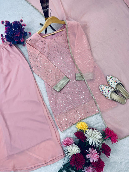 Meher Glow Faux Georgette Festive Suit Set