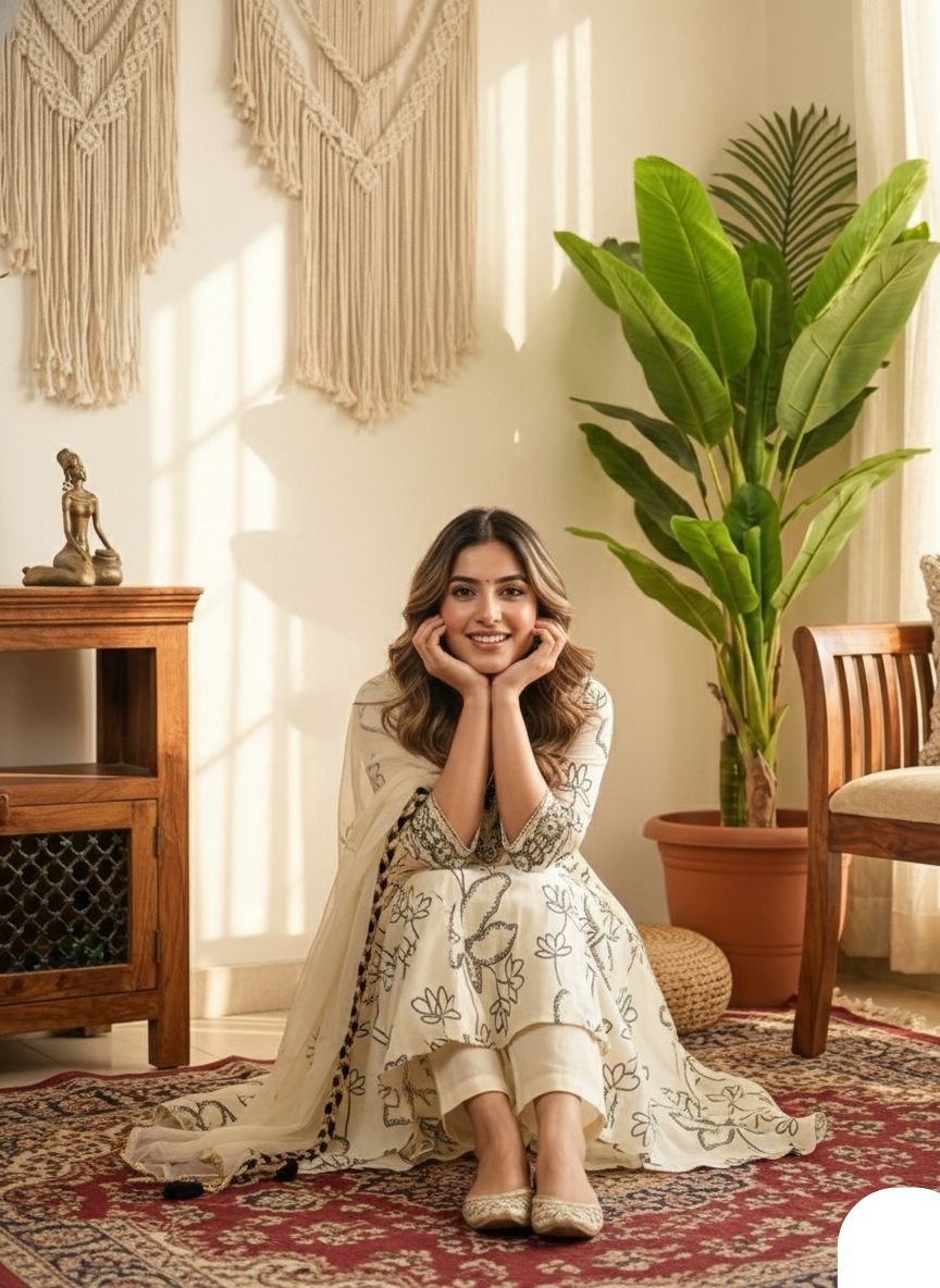 Roselle Grace French Crepe Designer Suit Set