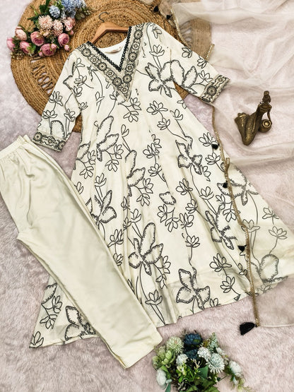 Roselle Grace French Crepe Designer Suit Set