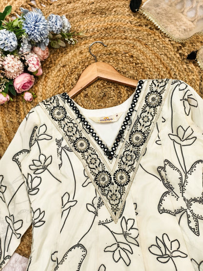 Roselle Grace French Crepe Designer Suit Set