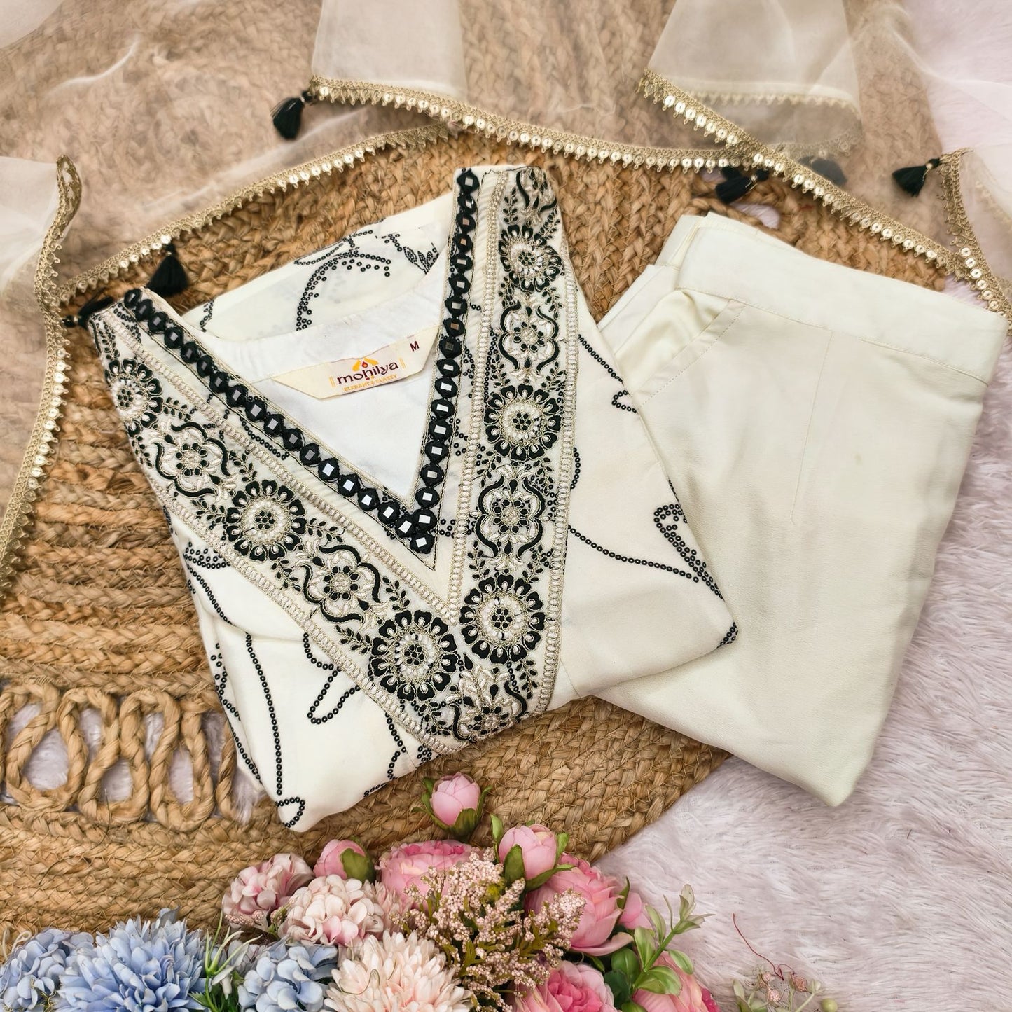 Roselle Grace French Crepe Designer Suit Set