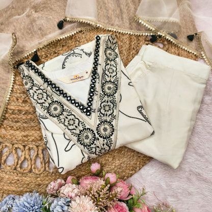 Roselle Grace French Crepe Designer Suit Set