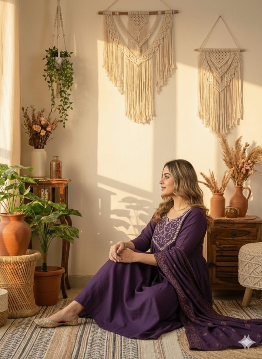Vanya Grace Chanderi Silk Kurta Set