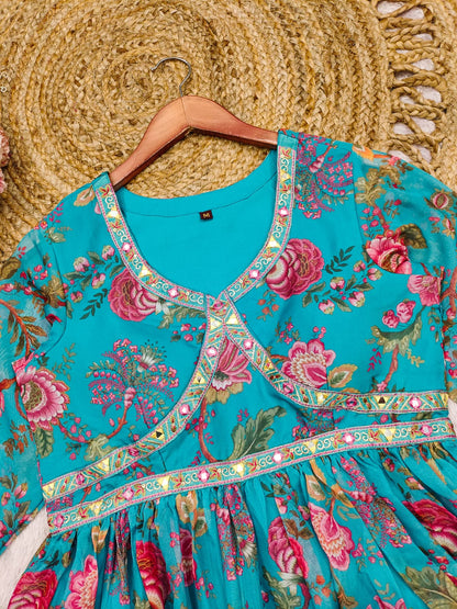 Elira Embroidered Organza Suit Set