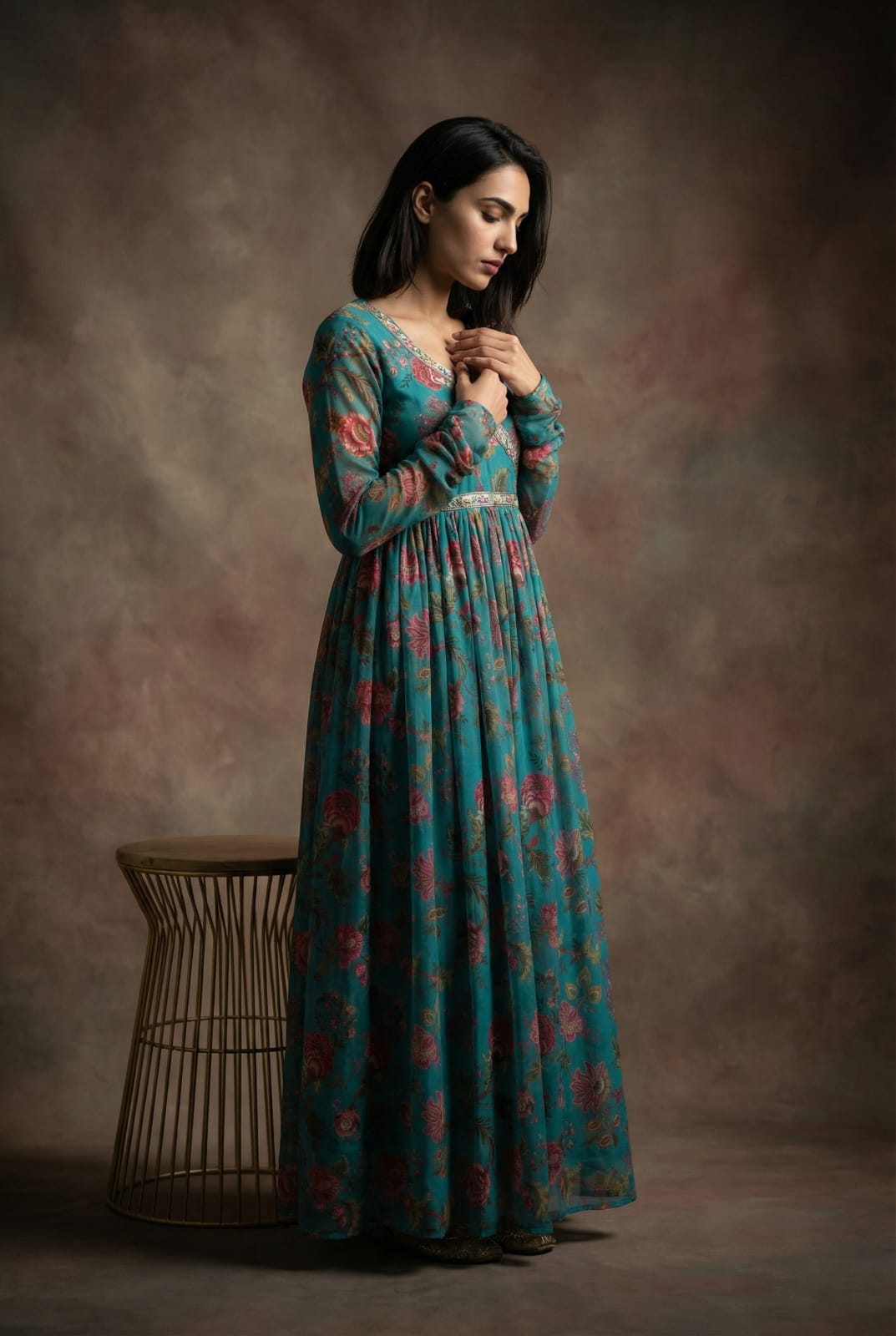 Elira Embroidered Organza Suit Set