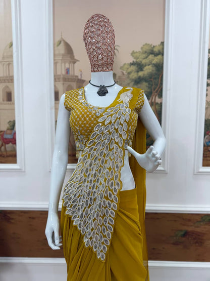 Riwaayat Embroidered Faux Georgette Saree