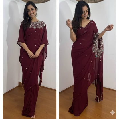Meher Mirror & Pearl Saree