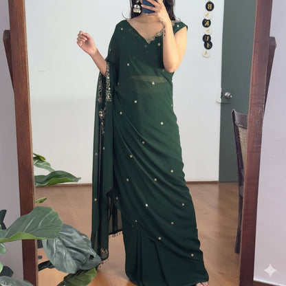Meher Mirror & Pearl Saree