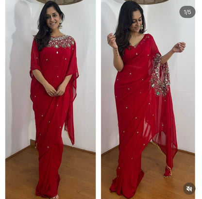 Meher Mirror & Pearl Saree