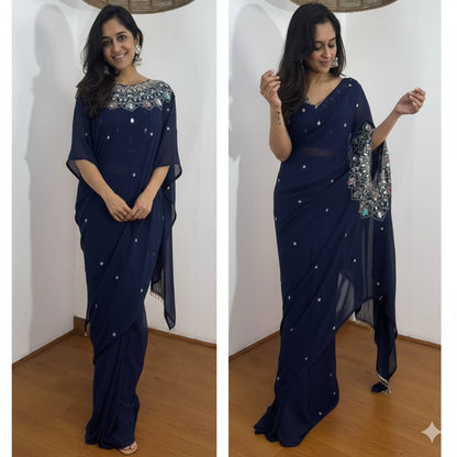 Meher Mirror & Pearl Saree