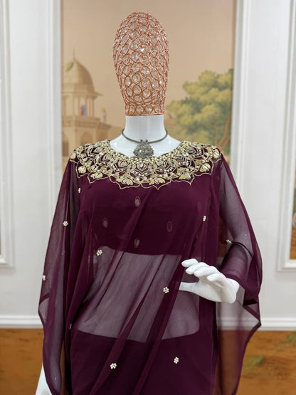 Meher Mirror & Pearl Saree