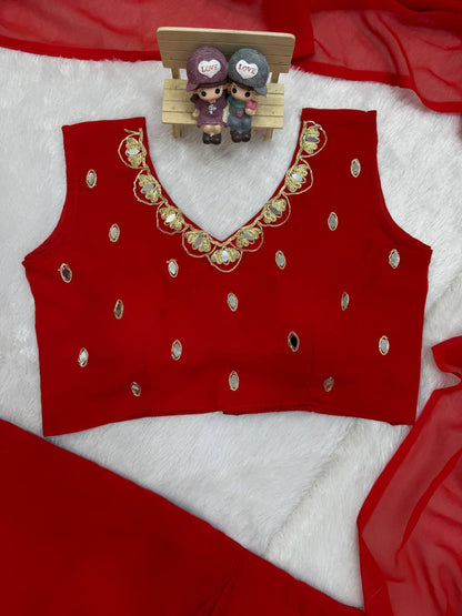 Meher Mirror & Pearl Saree