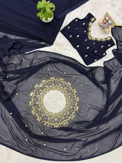 Meher Mirror & Pearl Saree