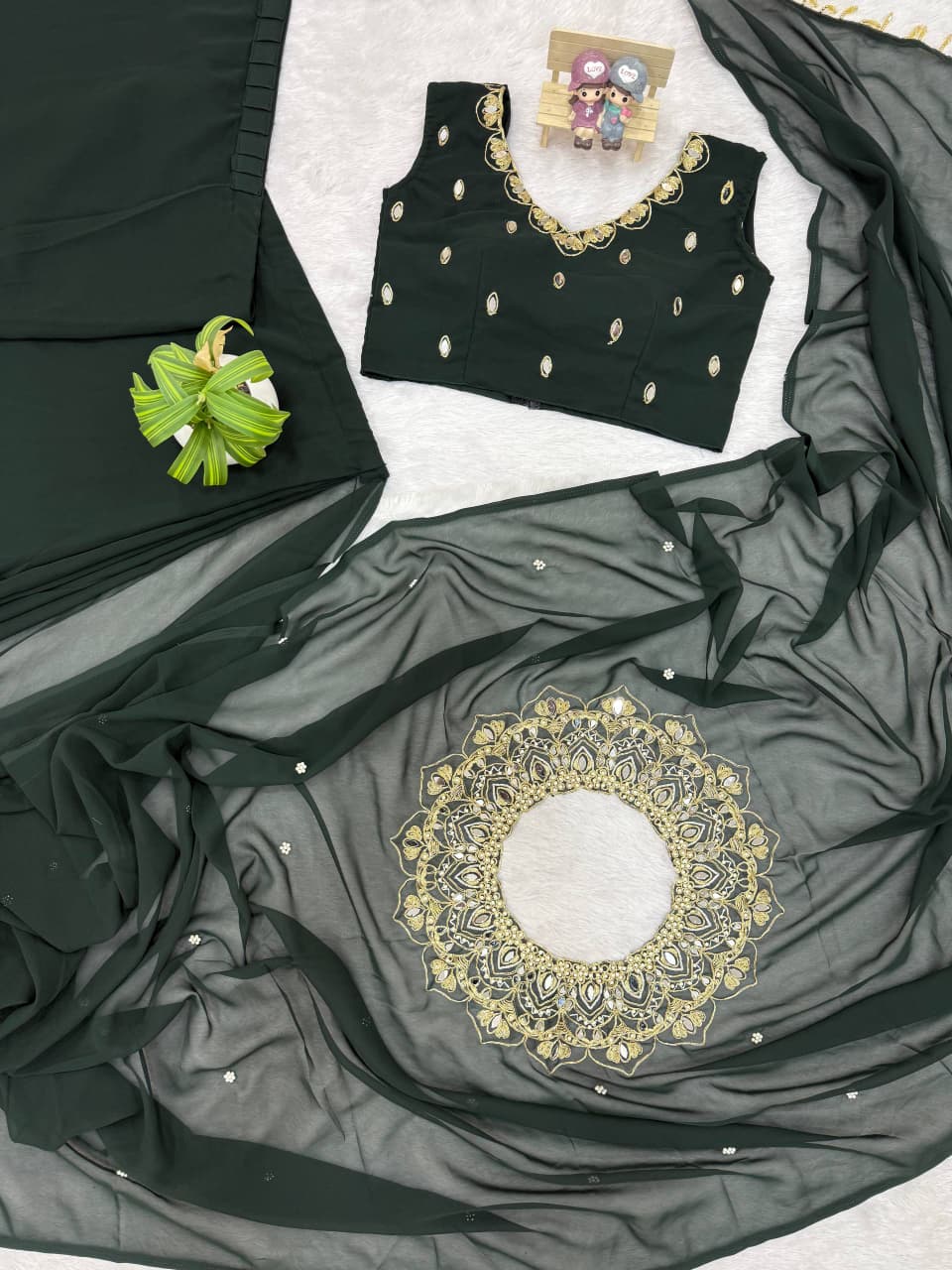 Meher Mirror & Pearl Saree