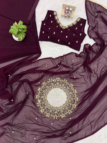 Meher Mirror & Pearl Saree