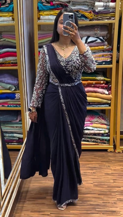 Rangoli Grace Ready-to-Wear Saree Set