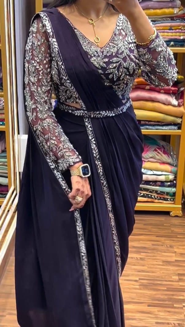 Rangoli Grace Ready-to-Wear Saree Set