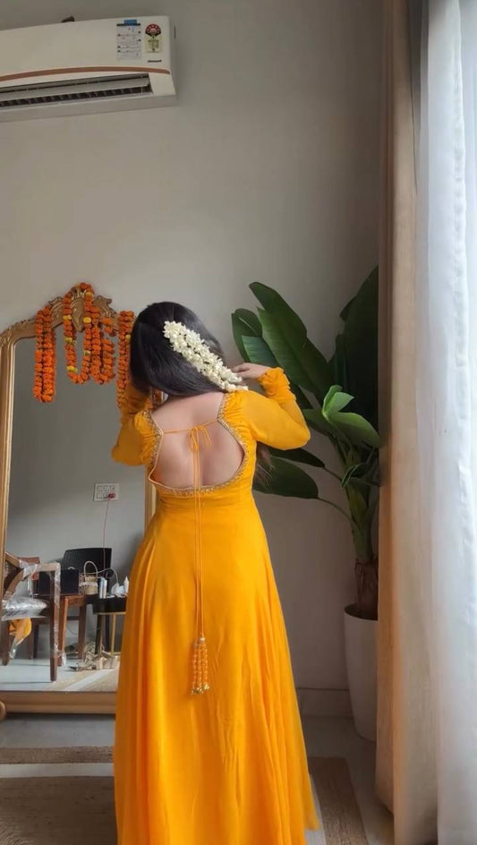 Aafreen Handwork Anarkali Gown Set