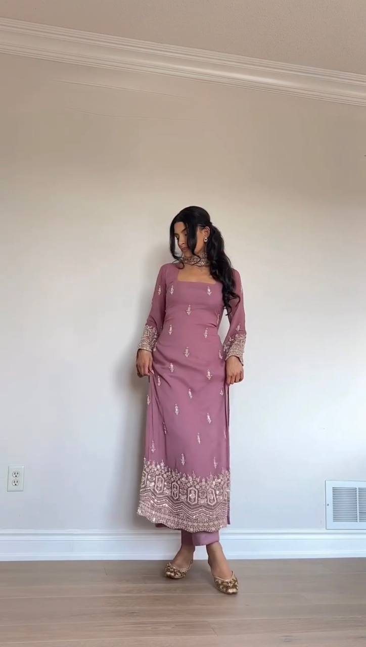 Zivara Thread & Sequin Designer Suit Set