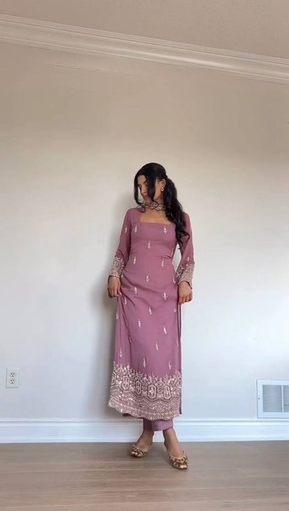 Zivara Thread & Sequin Designer Suit Set