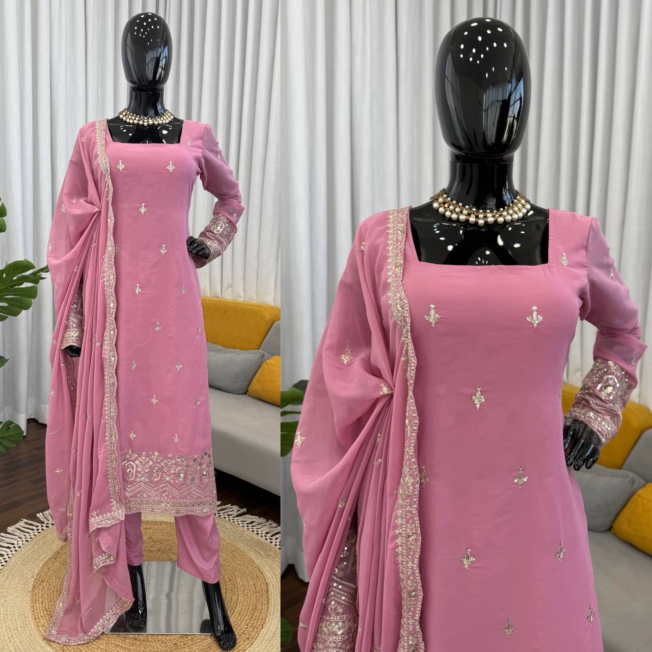 Zivara Thread & Sequin Designer Suit Set