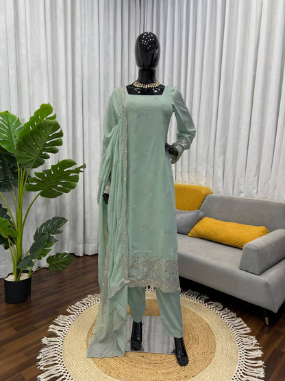 Zivara Thread & Sequin Designer Suit Set