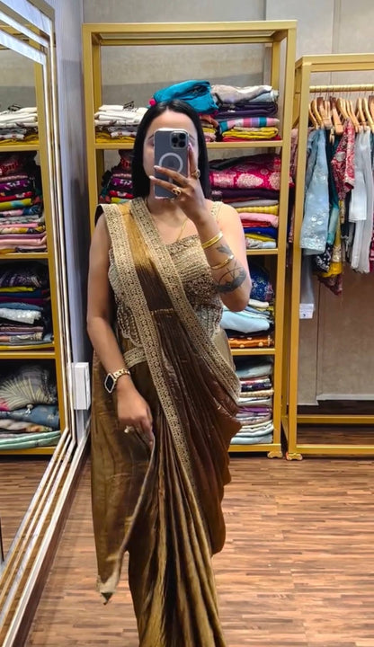 Seraphine Satin Ready-to-Wear Saree