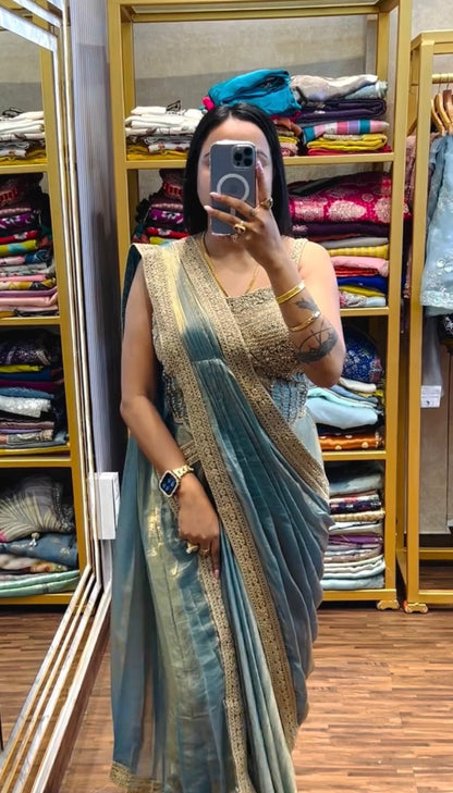 Seraphine Satin Ready-to-Wear Saree