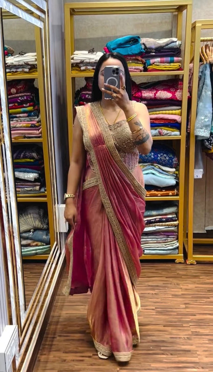 Seraphine Satin Ready-to-Wear Saree