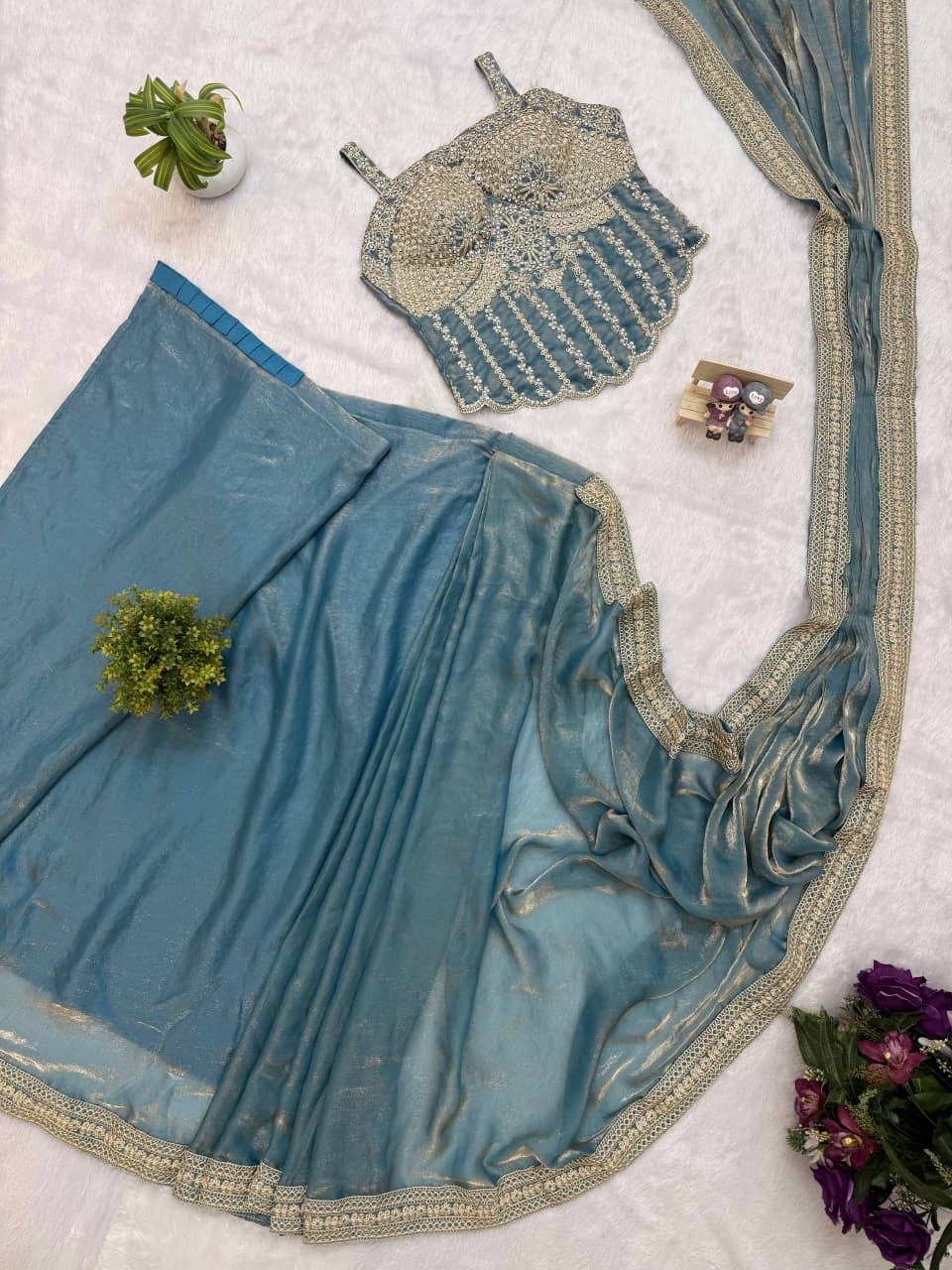 Seraphine Satin Ready-to-Wear Saree