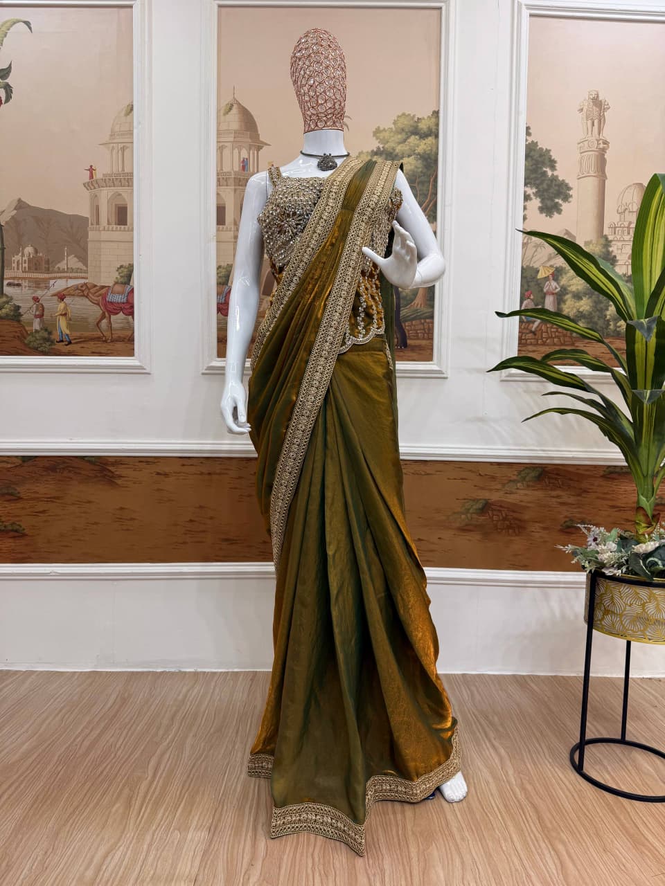 Seraphine Satin Ready-to-Wear Saree