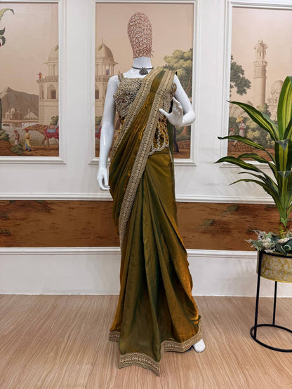 Seraphine Satin Ready-to-Wear Saree