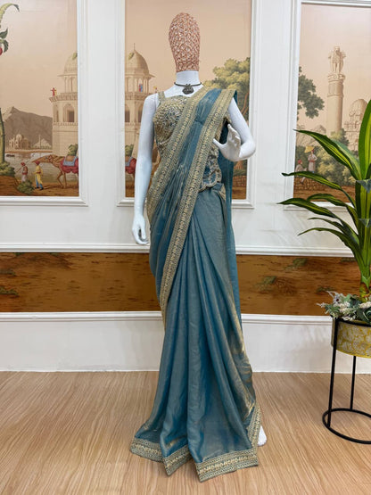 Seraphine Satin Ready-to-Wear Saree