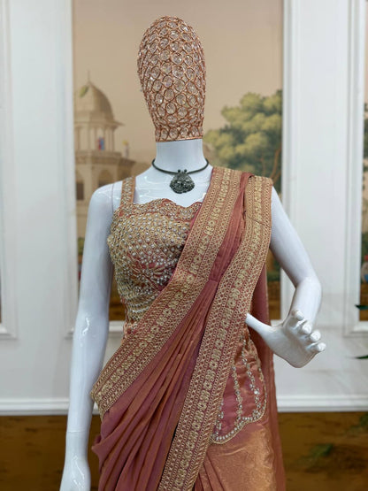 Seraphine Satin Ready-to-Wear Saree