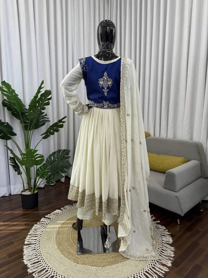 Arwina Chinon Silk Anarkali Set